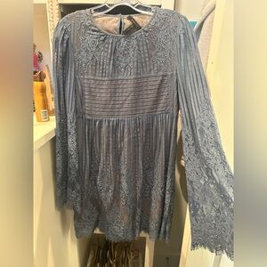 BCBG blue laces dress